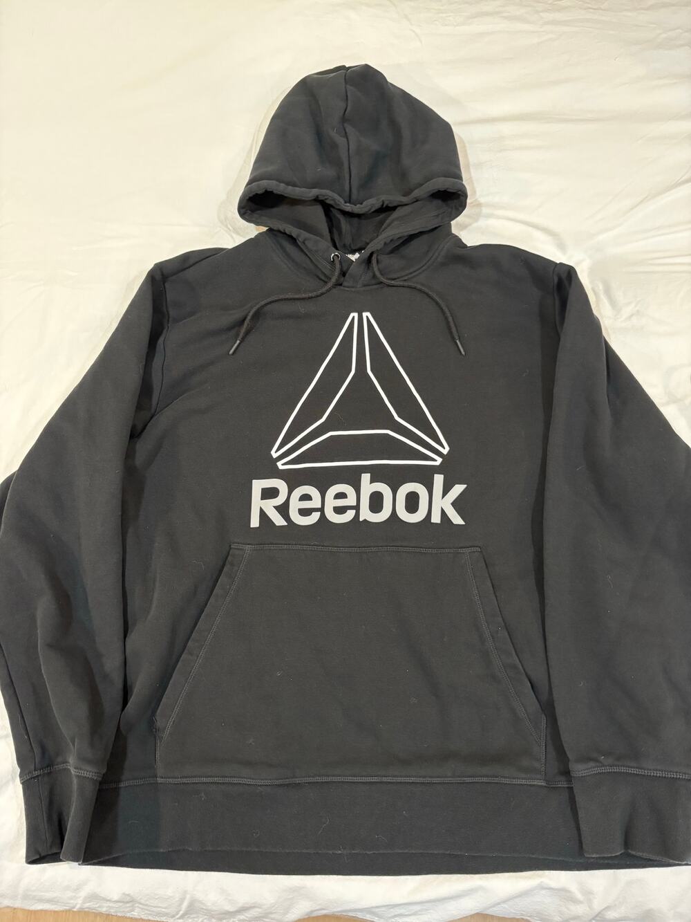 Reebok 3XL Black & White Pullover Hoodie